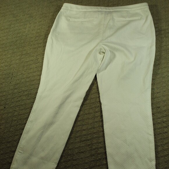 NWOT Cynthia Rowley Sz 10 PRISTINE White Quilted Pants - Picture 2 of 6